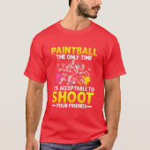 Paintball Acceptableo Shoot Friendsactical Pl retr Tシャツ (正面)