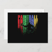 Paintball Retro Vintage Paintball Player Gift ポストカード (正面/裏面)