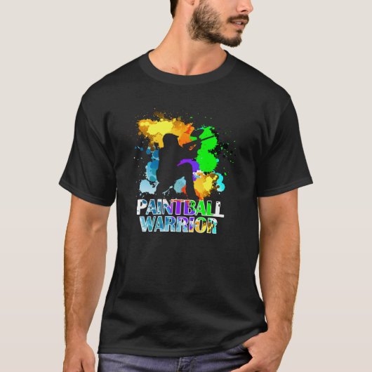Paintball Warrior Paintball Markers Paintballer Tシャツ (正面)