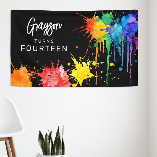 Paintballing Birthday Party 横断幕