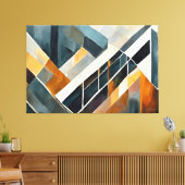 Painted abstract art earth tone  キャンバスプリント (インサイチュ (リビング))