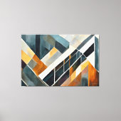 Painted abstract art earth tone  キャンバスプリント (正面)