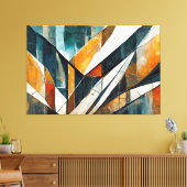 Painted abstract art earth tone  キャンバスプリント (インサイチュ (リビング))