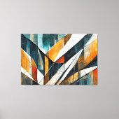 Painted abstract art earth tone  キャンバスプリント (正面)