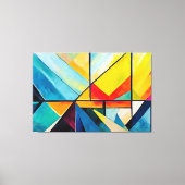 Painted abstract art multicolor キャンバスプリント (正面)