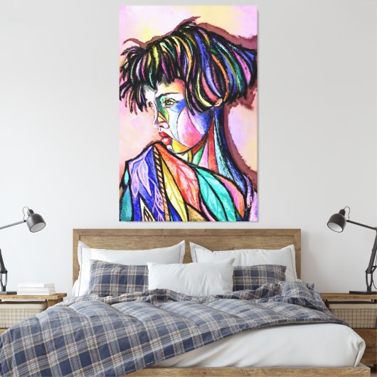 Painted Art Lady Canvas Print キャンバスプリント (インサイチュ (寝室))