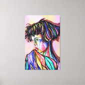 Painted Art Lady Canvas Print キャンバスプリント (正面)