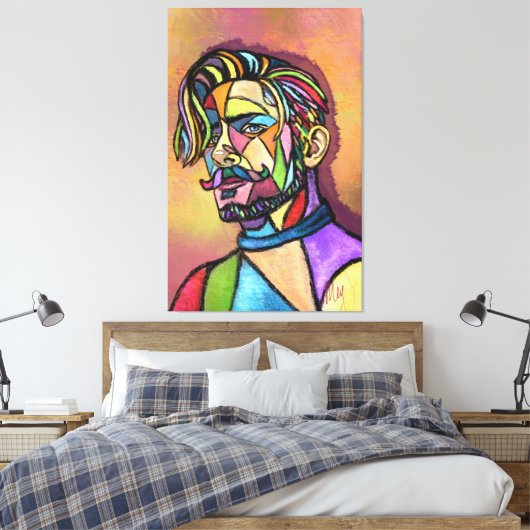 Painted Art Man Canvas Print キャンバスプリント (インサイチュ (寝室))