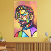Painted Art Man Canvas Print キャンバスプリント (インサイチュ (リビング))