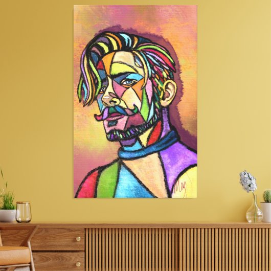 Painted Art Man Canvas Print キャンバスプリント (インサイチュ (リビング))