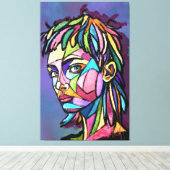 Painted Art Woman Canvas Print キャンバスプリント (インサイチュ (ウッドフロア))