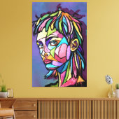 Painted Art Woman Canvas Print キャンバスプリント (インサイチュ (リビング))