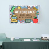 Painted Banner Look Back to School Welcome Sighs 横断幕 (トレードショー)
