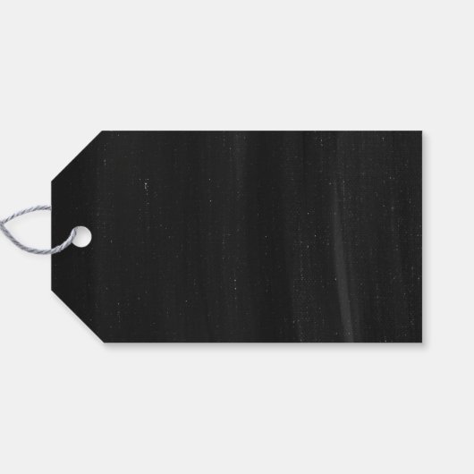Painted Black Checkerboard Pattern Wedding ギフトタグ (裏面横)