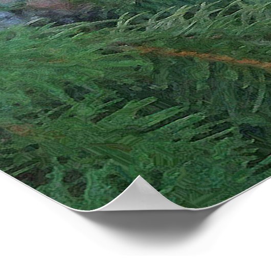 Painted Blue Jay ポスター (角)