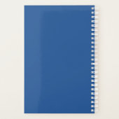 Painted Blue & Yellow Custom Monogram Name プランナー手帳 (裏面)