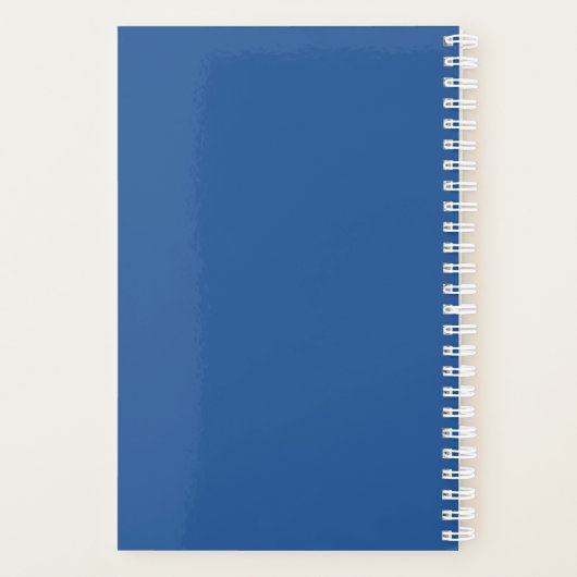 Painted Blue & Yellow Custom Monogram Name プランナー手帳 (裏面)