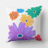 Painted Bold Blooming Flower Design クッション (裏面)