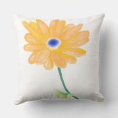 Painted Bold Blooming Yellow Flower  クッション (裏面)