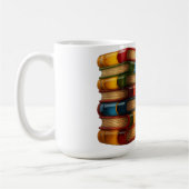 Painted Book - 3D Stack of Colorful Resin Novels コーヒーマグカップ (左)