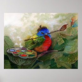 Painted Bunting Print ポスター