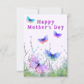 Painted Butterflies Mother's Day Cards カード (裏面)