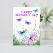 Painted Butterflies Mother's Day Cards カード (スタンド正面)