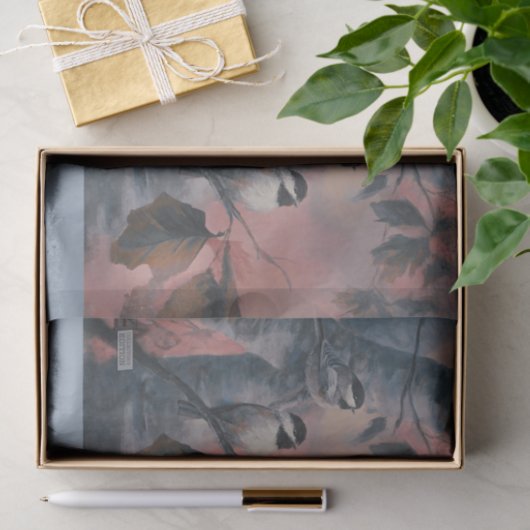 Painted Chickadees DBL 薄葉紙 (ギフト)