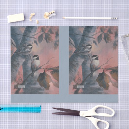 Painted Chickadees DBL 薄葉紙 (クラフト)