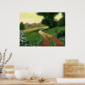 Painted Country Dirt Road Poster ポスター (キッチン)