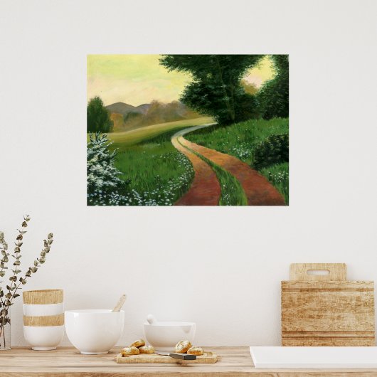 Painted Country Dirt Road Poster ポスター (キッチン)