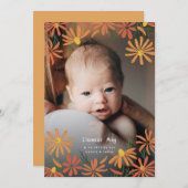 Painted Daisies Photo Birth 案内状 (正面/裏面)