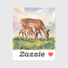 Painted Deer Mom and Baby シール