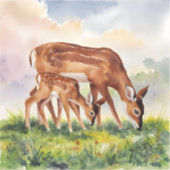 Painted Deer Mom and Baby シール (正面)
