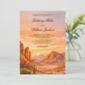 Painted Desert Landscape Wedding Invitation 招待状 (スタンド正面)