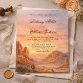 Painted Desert Landscape Wedding Invitation 招待状
