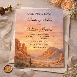 Painted Desert Landscape Wedding Invitation 招待状