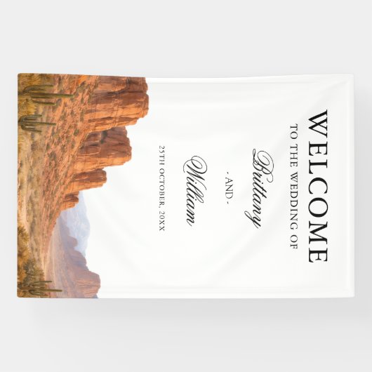Painted Desert Landscape Welcome Wedding  横断幕 (横)