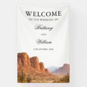 Painted Desert Landscape Welcome Wedding  横断幕 (縦)