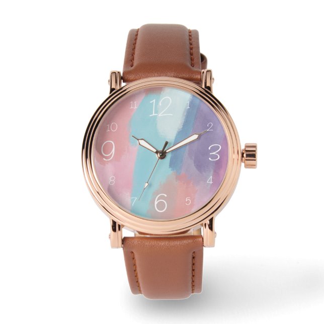 Painted Design for Her on Men's Size eWatch Watch 腕時計 (正面)