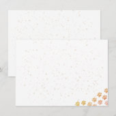 Painted Dog Paw Prints Watercolor Blank  ノートカード (正面/裏面)