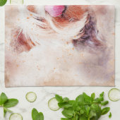 Painted Dog Print キッチンタオル (折り畳み)