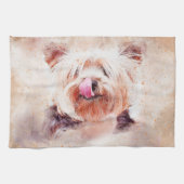 Painted Dog Print キッチンタオル (横)