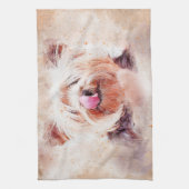 Painted Dog Print キッチンタオル (縦)