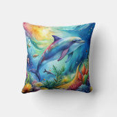 Painted Dolphin クッション (裏面)