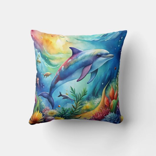 Painted Dolphin クッション (裏面)