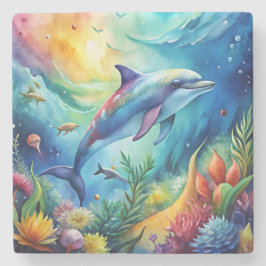 Painted Dolphin ストーンコースター