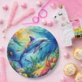 Painted Dolphin ペーパープレート (パーティー)