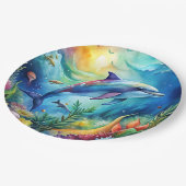 Painted Dolphin ペーパープレート (アングル)