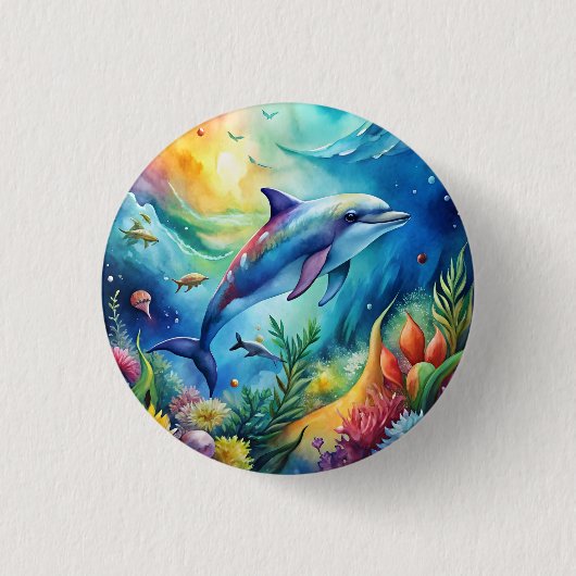 Painted Dolphin 缶バッジ (正面)